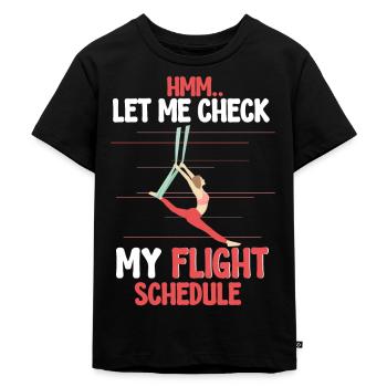 Aerial Silk Aerialist - Kids Premium Organic T-Shirt - black - Front - Mikhail (115cm)