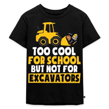 Schulbagger Lustiges Kleinkind - Kinder Premium Bio T-Shirt - Schwarz - Vorne - Mikhail (115cm)