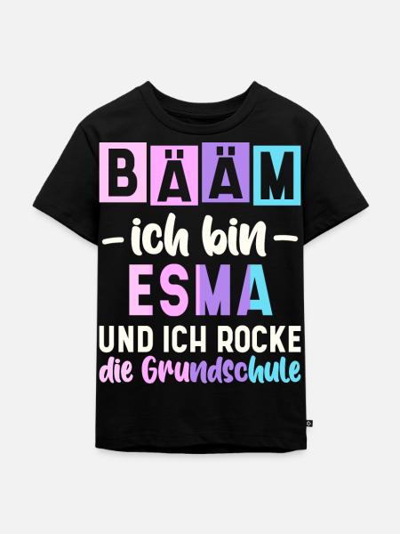 Name Esma Geschenk Grundschule - Kinder Premium Bio T-Shirt - Schwarz