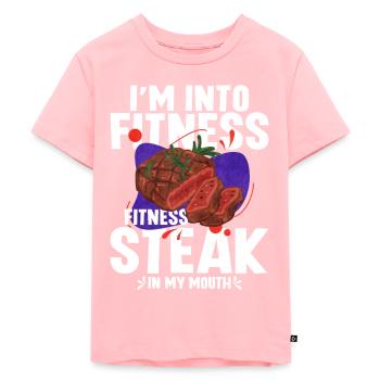 Steak - Kinder Premium Bio T-Shirt - Rosa - Vorne - AI Model Kid Female (0cm)