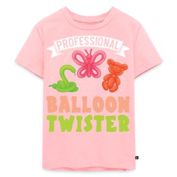 Modélisation professionnelle de ballon Balloon Twister - T-shirt Premium bio Enfant - rose - Devant - AI Model Kid Female (0cm)