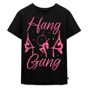 Aerial Silk Aerialist - Kinder Premium Bio T-Shirt - Schwarz - Vorne - Mikhail (115cm)