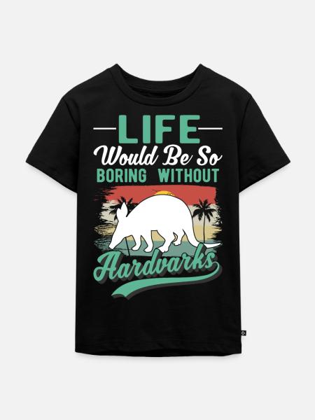 Erdferkel Geschenk Aardvark - Kinder Premium Bio T-Shirt - Schwarz