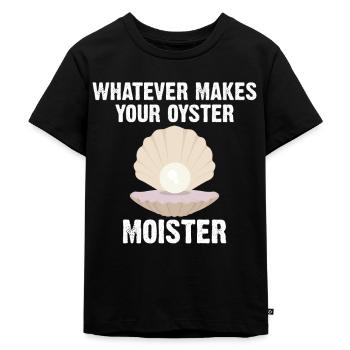Auster schlürfen Meeresfrüchte - Kinder Premium Bio T-Shirt - Schwarz - Vorne - Mikhail (115cm)
