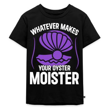 Huîtres Slurping fruits de mer - T-shirt Premium bio Enfant - noir - Devant - Mikhail (115cm)