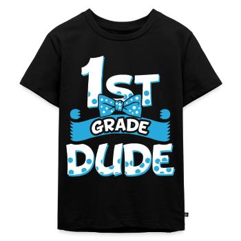 1st Grade Dude - Freshman First Grader - Kids Premium Organic T-Shirt - black - Front - Mikhail (115cm)