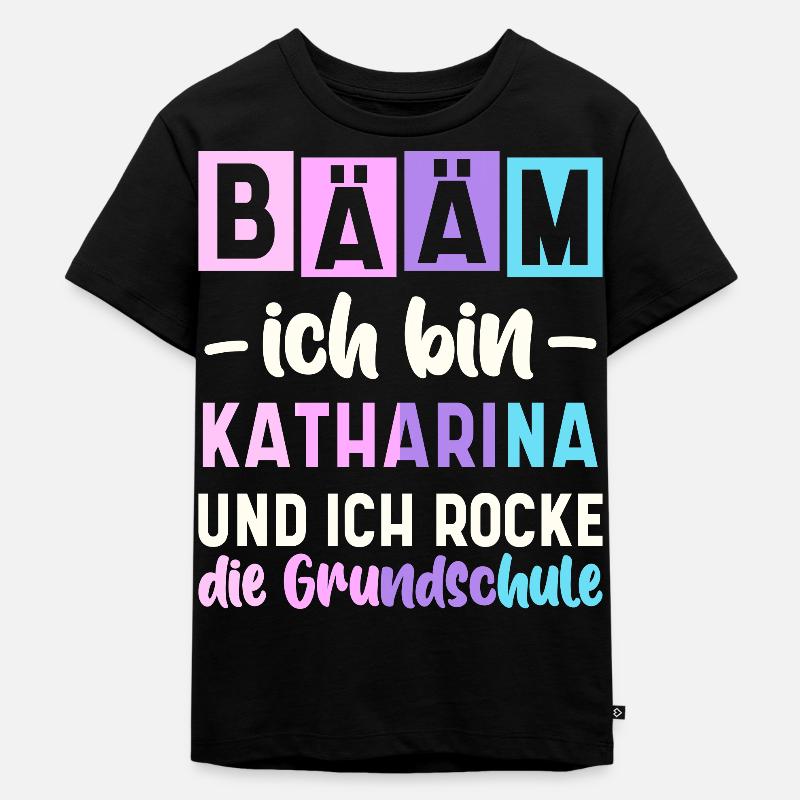 Name Katharina Geschenk Grundschule - Kinder Premium Bio T-Shirt - Schwarz