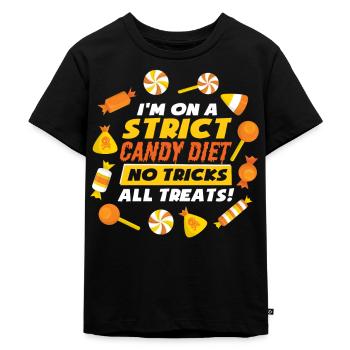 Funny Candy Halloween Costume - Kids Premium Organic T-Shirt - black - Front - Mikhail (115cm)