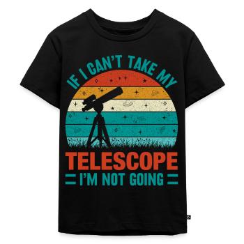 Teleskop Kosmologie Wissenschaft Sterne Himmel - Kinder Premium Bio T-Shirt - Schwarz - Vorne - Mikhail (115cm)