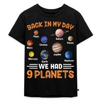 Planeten Sonnensystem Univerum Weltall - Kinder Premium Bio T-Shirt - Schwarz - Vorne - Mikhail (115cm)