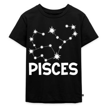 Zodiac Constellation Pisces Pisces - Kids Premium Organic T-Shirt - black - Front - Mikhail (115cm)