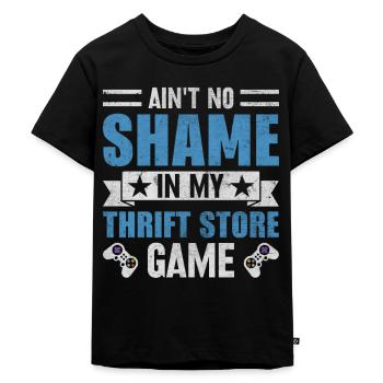 Second-Hand Goods Games Nerd - Kids Premium Organic T-Shirt - black - Front - Mikhail (115cm)