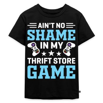 Second-Hand Goods Games Nerd - Kids Premium Organic T-Shirt - black - Front - Mikhail (115cm)