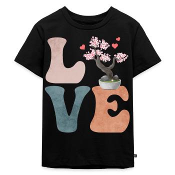 Bonsaï Plante japonaise - T-shirt Premium bio Enfant - noir - Devant - Mikhail (115cm)