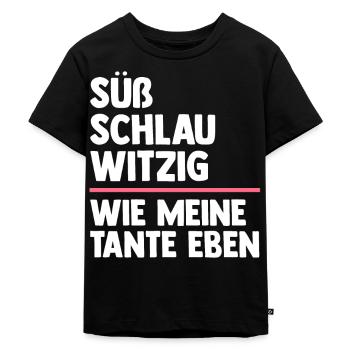 Patentante Neffe Nichte Tante - Kinder Premium Bio T-Shirt - Schwarz - Vorne - Mikhail (115cm)