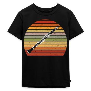 Klarinette - Kinder Premium Bio T-Shirt - Schwarz - Vorne - Mikhail (115cm)