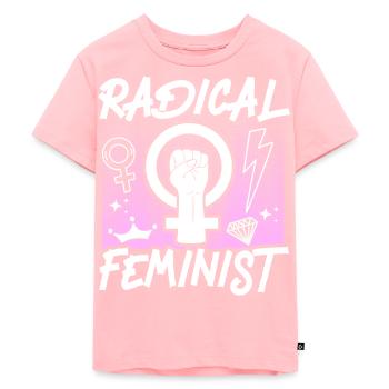 Feminist Radical Feminist - Kids Premium Organic T-Shirt - rose - Front - AI Model Kid Female (0cm)