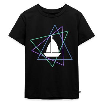 Sail - Kids Premium Organic T-Shirt - black - Front - Mikhail (115cm)