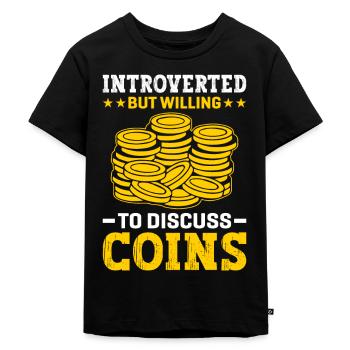 Pièces de collection Collecter des pièces d’or - T-shirt Premium bio Enfant - noir - Devant - Mikhail (115cm)