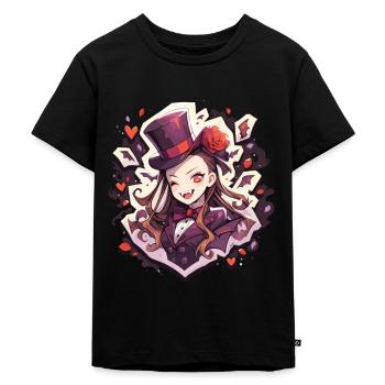 Vampir - Kinder Premium Bio T-Shirt - Schwarz - Vorne - Mikhail (115cm)