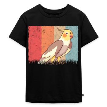 Budgie Retro Welli Vintage - T-shirt Premium bio Enfant - noir - Devant - Mikhail (115cm)