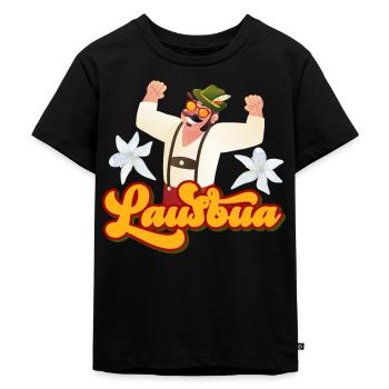 Bayern Lederhose Lausbua Herren Shirt Herbstfest - Kinder Premium Bio T-Shirt - Schwarz - Vorne - Mikhail (115cm)