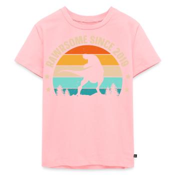 Rawrsome Since 2019 T-Rex 4. Geburtstag - Kinder Premium Bio T-Shirt - Rosa - Vorne - AI Model Kid Female (0cm)