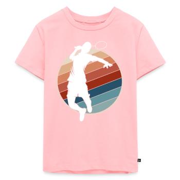 Badminton Rétro - T-shirt Premium bio Enfant - rose - Devant - AI Model Kid Female (0cm)