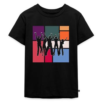 Tanzen - Kinder Premium Bio T-Shirt - Schwarz - Vorne - Mikhail (115cm)