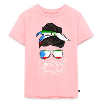 Guinée équatoriale - T-shirt Premium bio Enfant - rose - Devant - AI Model Kid Female (0cm)