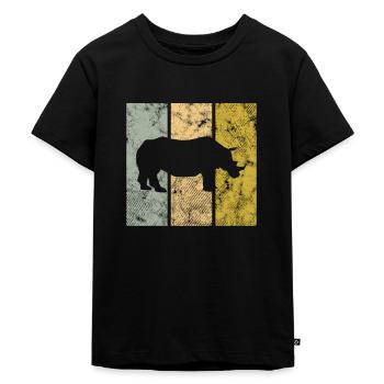 Nashorn - Kinder Premium Bio T-Shirt - Schwarz - Vorne - Mikhail (115cm)
