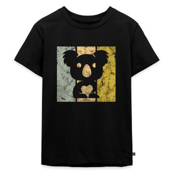 Koala - Kids Premium Organic T-Shirt - black - Front - Mikhail (115cm)