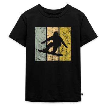 Planche à neige - T-shirt Premium bio Enfant - noir - Devant - Mikhail (115cm)