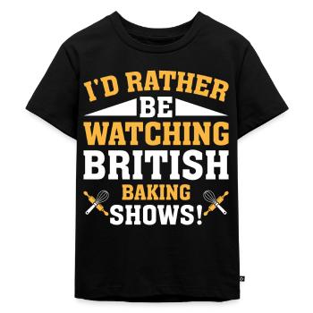 Baking Shipment British Baking Show Baking - Kids Premium Organic T-Shirt - black - Front - Mikhail (115cm)