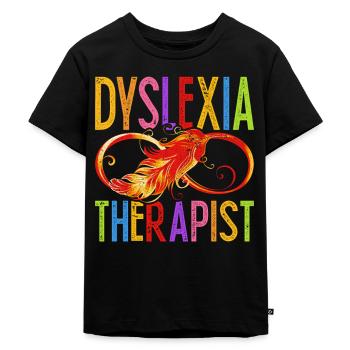 Dyslexia Therapist Dyslexic - Kids Premium Organic T-Shirt - black - Front - Mikhail (115cm)