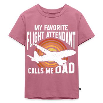 Flugbegleiter Papa Stewardess Flugbegleiter - Kinder Premium Bio T-Shirt - Mauve - Vorne - Hailey (125cm)