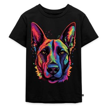 Malinois Belgian Shepherd Dog - Kids Premium Organic T-Shirt - black - Front - Mikhail (115cm)