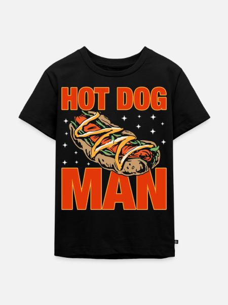 Hotdog Man Würstchen Spruch - Premium økologisk T-shirt til børn - sort
