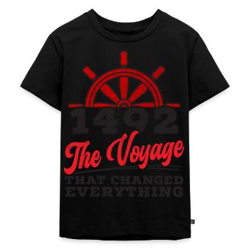 1492: The journey that changed everything - Kids Premium Organic T-Shirt - black - Front - Mikhail (115cm)
