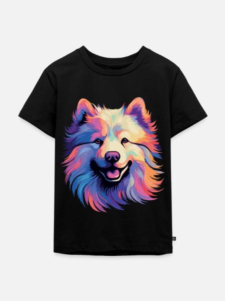 Samojede Schlittenhund Samojeden - Kinder Premium Bio T-Shirt - Schwarz