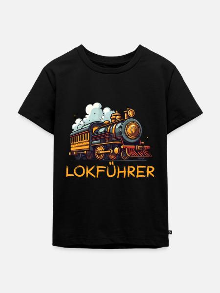 Eisenbahner - Kinder Premium Bio T-Shirt - Schwarz