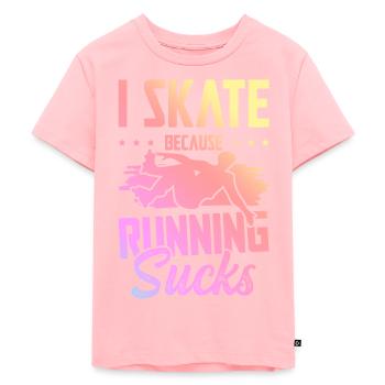 patinage - T-shirt Premium bio Enfant - rose - Devant - AI Model Kid Female (0cm)