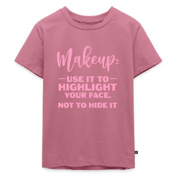 Beautician Cosmetics Makeup Gift - Kids Premium Organic T-Shirt - mauve - Front - Hailey (125cm)