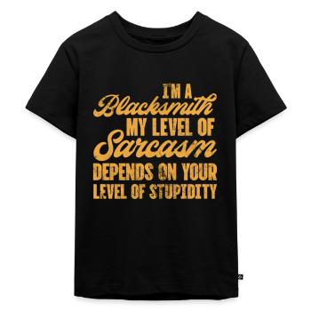 Blacksmith - Kids Premium Organic T-Shirt - black - Front - Mikhail (115cm)
