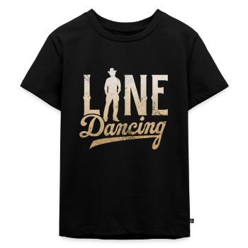 Linedance - Kinder Premium Bio T-Shirt - Schwarz - Vorne - Mikhail (115cm)