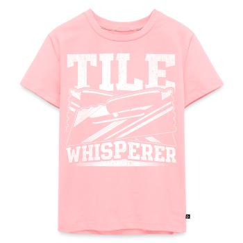 Bodenleger Fliesenleger Carrelage Whisperer - T-shirt Premium bio Enfant - rose - Devant - AI Model Kid Female (0cm)