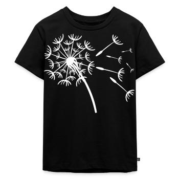 Verspieltes Pusteblumen-Design - Kinder Premium Bio T-Shirt - Schwarz - Vorne - Mikhail (115cm)