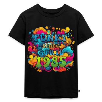 Funky Birthday: Avril 1985 - Psychadelic - T-shirt Premium bio Enfant - noir - Devant - Mikhail (115cm)
