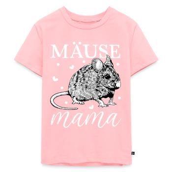 Mäuseliebhaber - Mäuse Mama - Kinder Premium Bio T-Shirt - Rosa - Vorne - AI Model Kid Female (0cm)