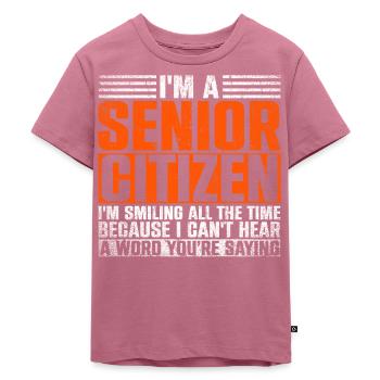Je suis une personne âgée, je souris tout le temps - T-shirt Premium bio Enfant - mauve - Devant - Hailey (125cm)